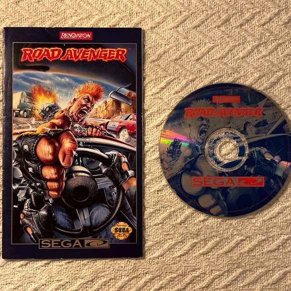 Road Avenger (Sega CD, 1993) Authentic DISC And Manual Nice Clean Disc - Picture 1 of 2